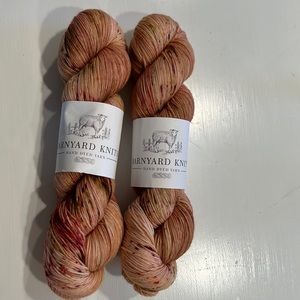 Barnyard knits two skeins colorway island sunset